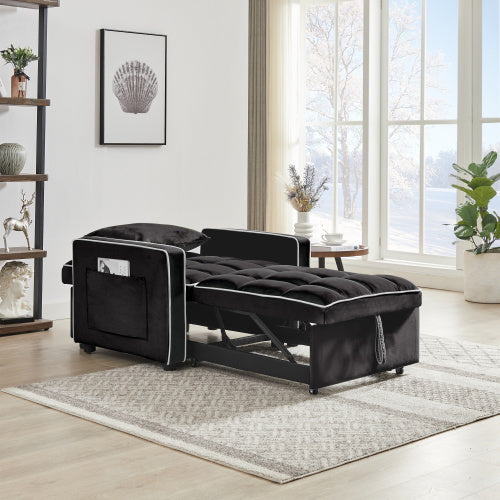 3-in-1 Sofa Bed Chair In Black