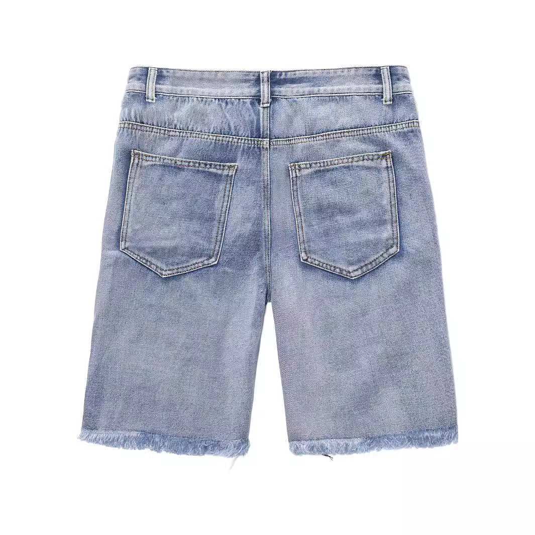 Distress Jean Shorts