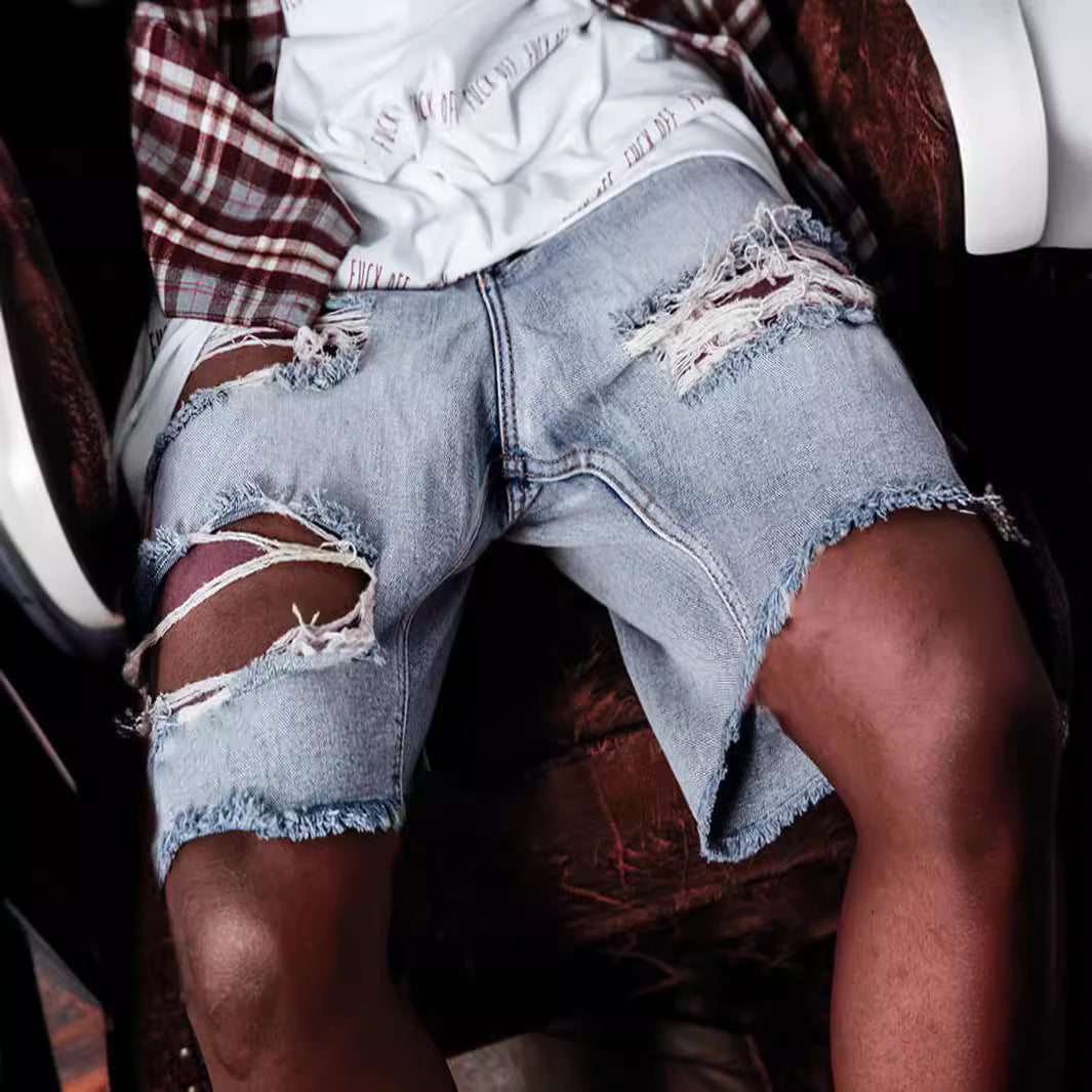 Distress Jean Shorts