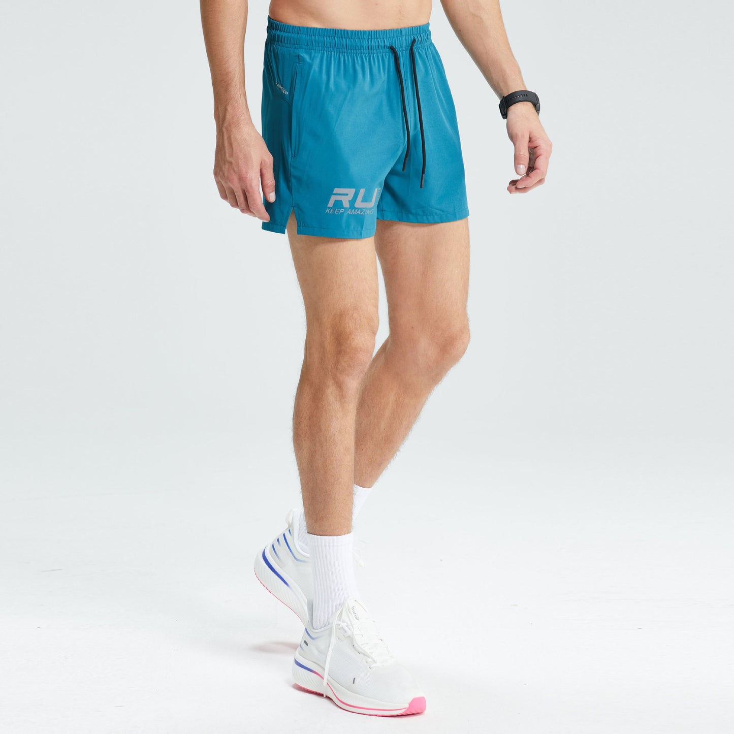 Men's Three-point Reflective Printing Fitness Sports Training Pant