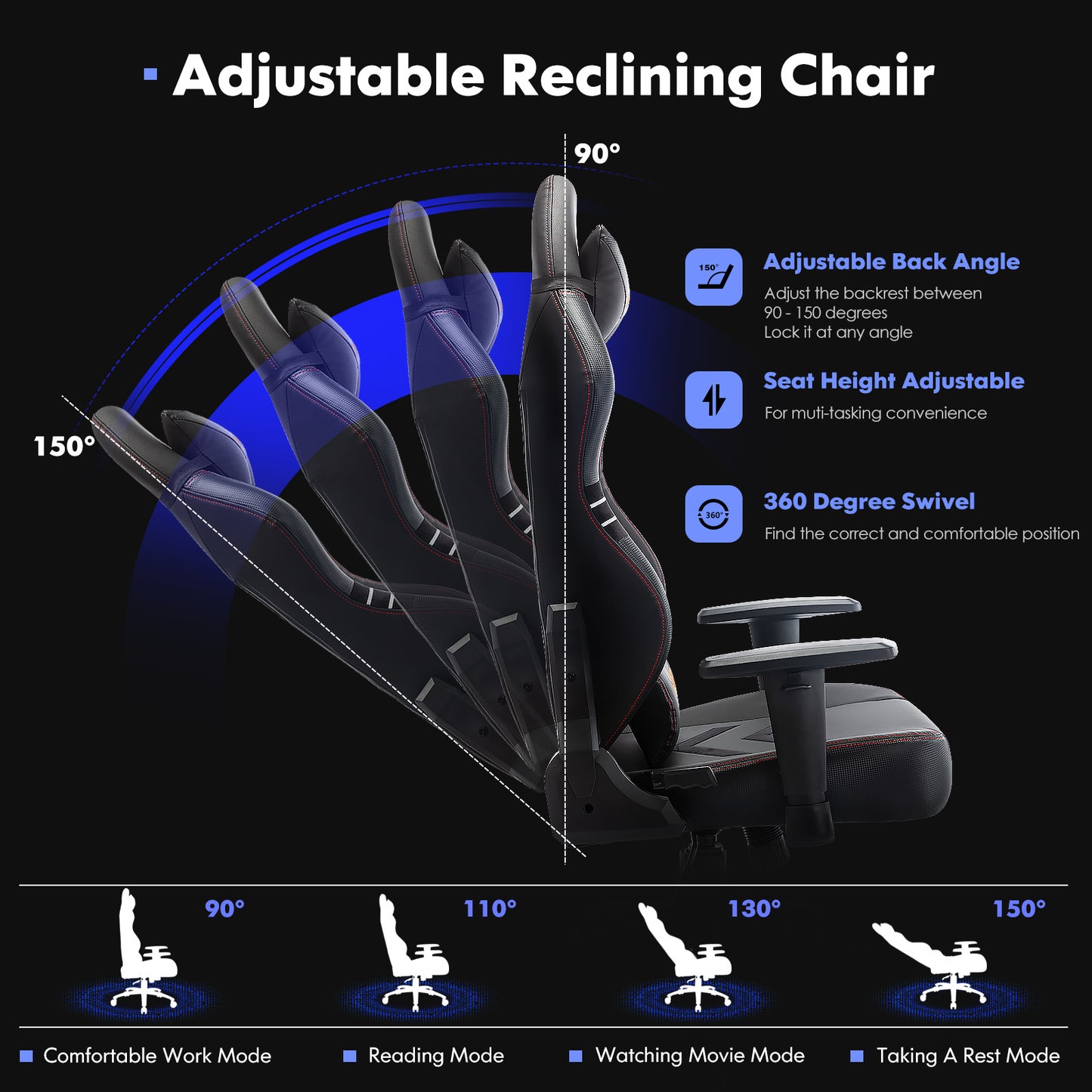 Computer Gaming Unisex Chair