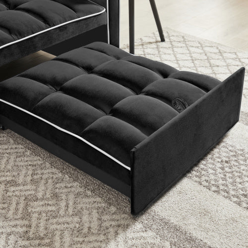 3-in-1 Sofa Bed Chair In Black