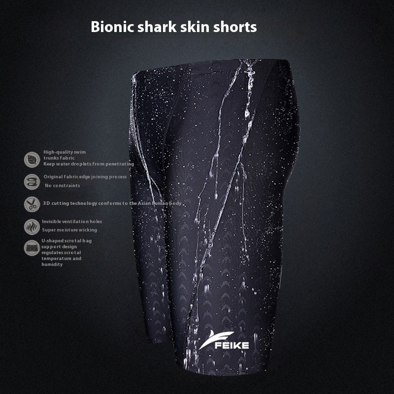Waterproof Quick-drying Men's Fashion Long Swimming Trunks