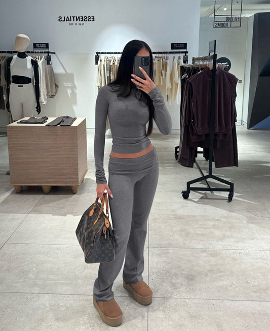 2 piece Slim Jim  Long Wide Leg Pants