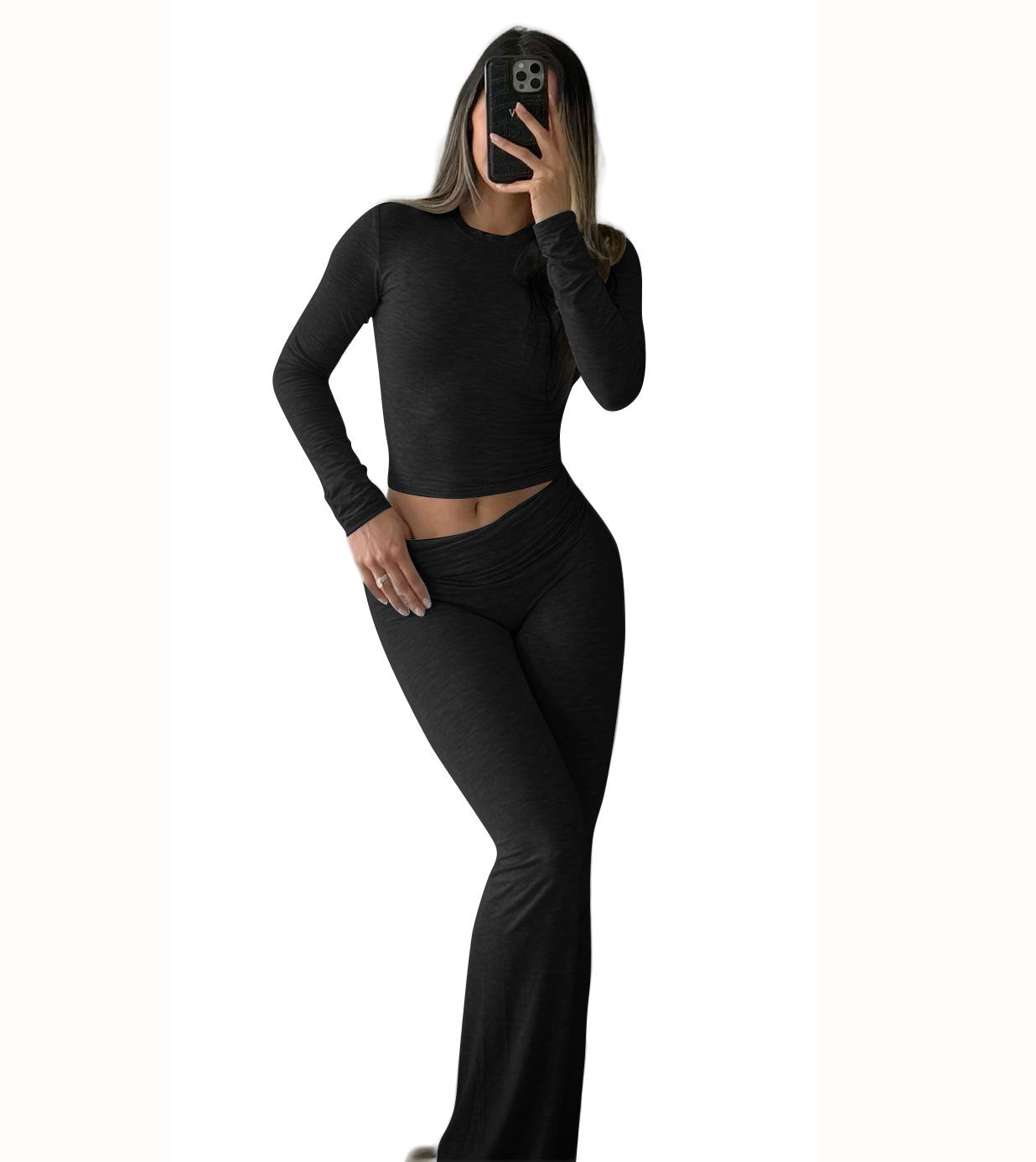 2 piece Slim Jim  Long Wide Leg Pants